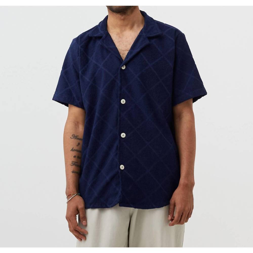 OAS Navy Casual Button Down Shirt